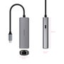 Nanocable Adaptateur USB-C 3.1 vers RJ45 Ethernet Gigabit avec PD 100W - CoolBox Gris 18 cm