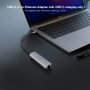 Nanocable Adaptateur USB-C 3.1 vers RJ45 Ethernet Gigabit avec PD 100W - CoolBox Gris 18 cm