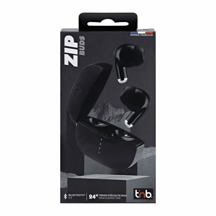 Écouteurs Sans Fil avec Étui de Charge T'NB ZIP 2 Noir Écouteurs Sans Fil avec Étui de Charge T'NB ZIP 2 Noir