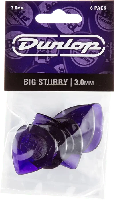 Dunlop Pack 6 Púas Big Stubby® Nylon 3,00 mm – Médiators pour Guitare