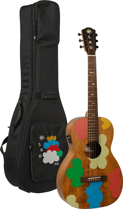 LAG Guitare Electroacoustique Folk Parlor Signature Vianney Lag Naturelle