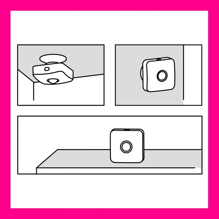 WIZ - Détecteur de Mouvement Intelligent avec Wifi - Alimentation Piles - Portée 15m, Angle 120° - Compatible Ampoules Connectées