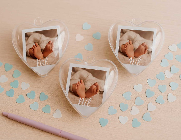 Innspiro Pack de 12 cœurs en plastique transparent de 10 cm