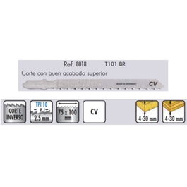 CMT 5516 T101BR Lames de scie sauteuse sans éclats, pack de 5