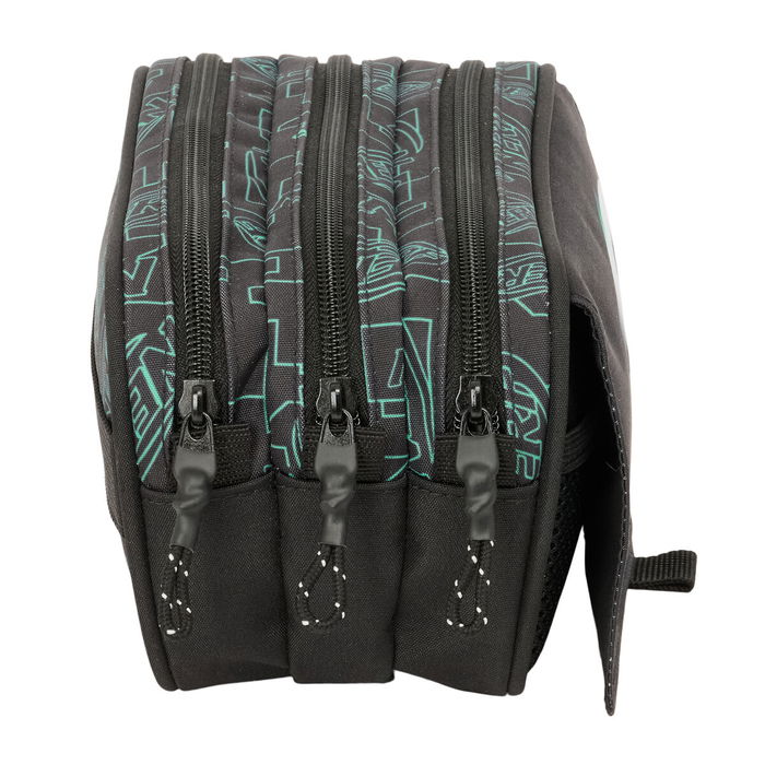 Trousse Fourre-Tout Triple Nerf Game Noir 21,5 x 10 x 8 cm