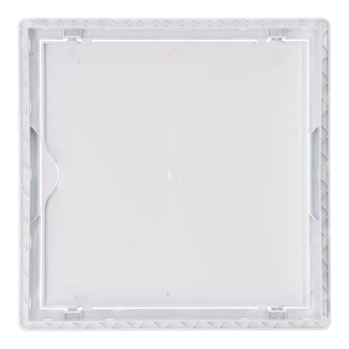 Edm Trappe de visite carrée encastrable ABS 20x20 cm blanche, avec mécanisme push-pull