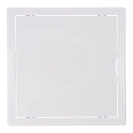 Edm Trappe de visite carrée encastrable ABS 20x20 cm blanche, avec mécanisme push-pull