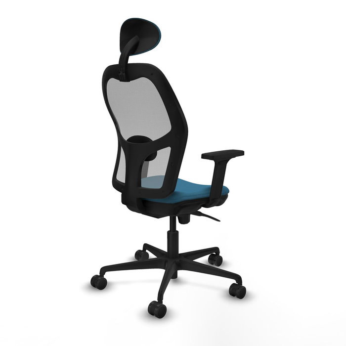 Piqueras y Crespo Chaise de Bureau avec Appui-tête 2D036N1 Gris Vert pétrole