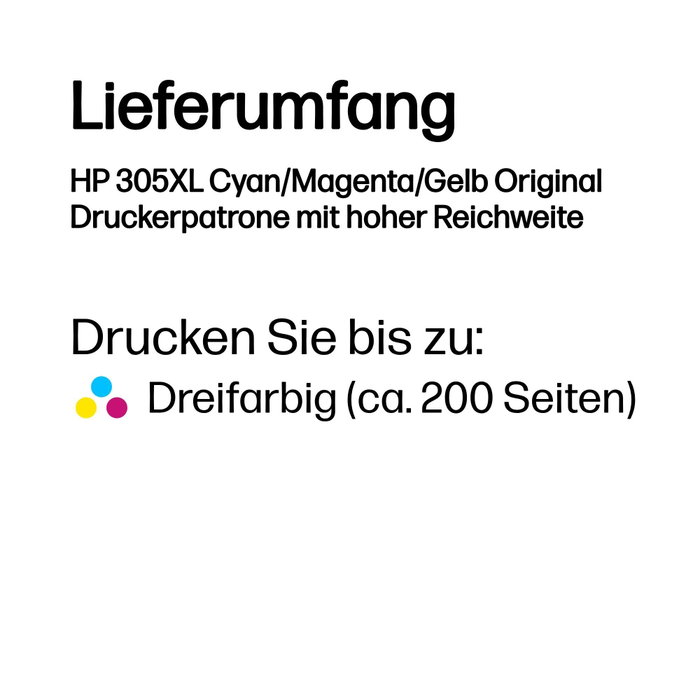 HP HP Ink 305XL 3YM63AE Cyan, Magenta, Jaune XL