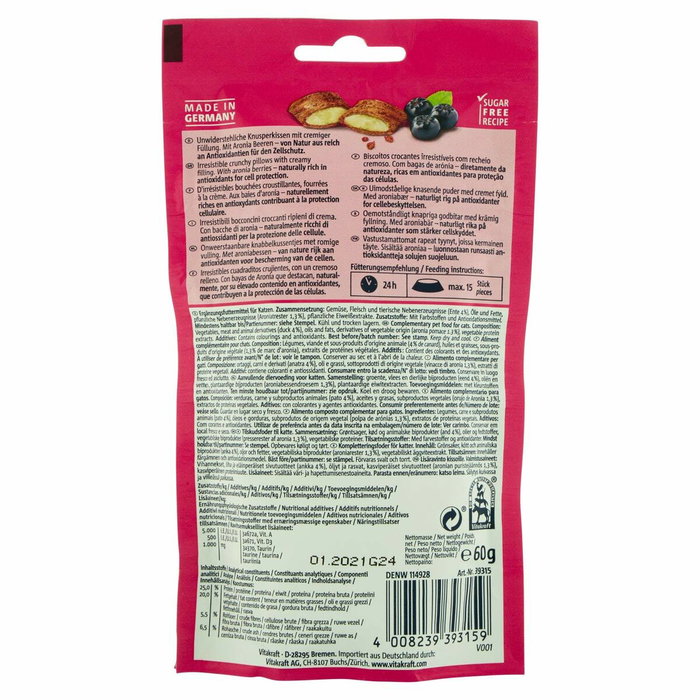 Collation pour Chat Vitakraft CRISPY CRUNCH Canard 60 g Collation pour Chat Vitakraft CRISPY CRUNCH Canard 60 g