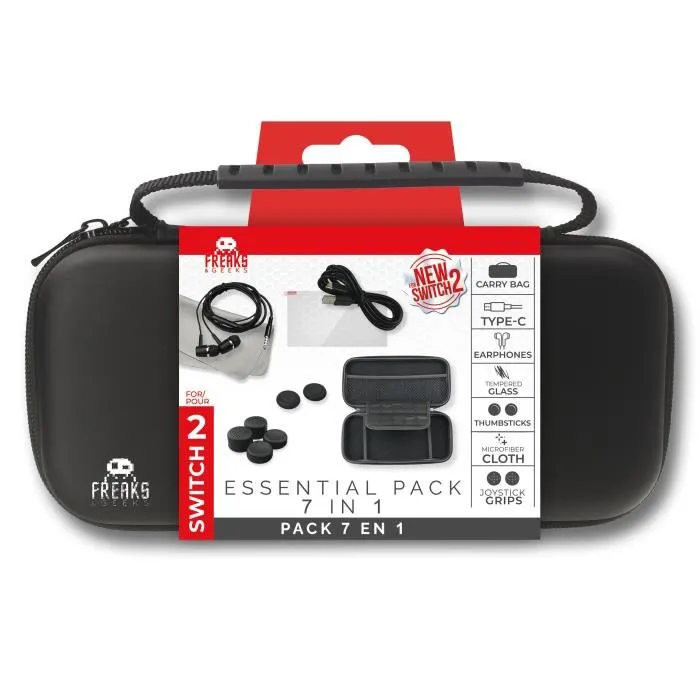 Freaks And Geeks - Kit d'accessoires FREAKS AND GEEKS pour Nintendo Switch 2 - Sacoche de transport 7-en-1 avec protections d'écran et grips Freaks And Geeks - Kit d'accessoires FREAKS AND GEEKS pour Nintendo Switch 2 - Sacoche de transport 7-en-1 avec protections d'écran et grips