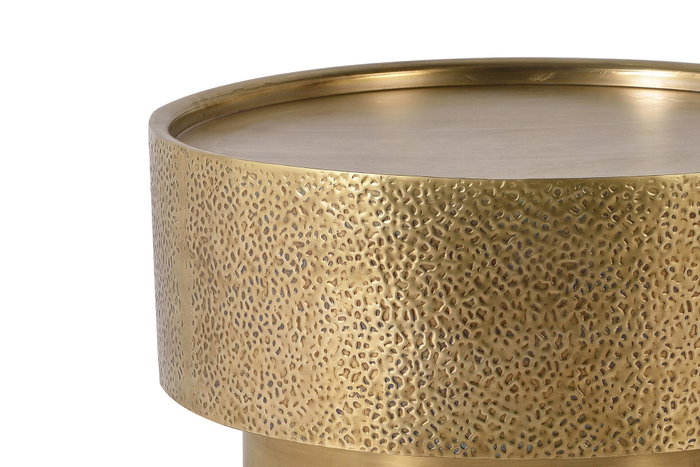 GINER Y COLOMER - Table basse en aluminium et bronze doré, finition vieilli martelé, 80 cm de diamètre x 40 cm de hauteur GINER Y COLOMER - Table basse en aluminium et bronze doré, finition vieilli martelé, 80 cm de diamètre x 40 cm de hauteur