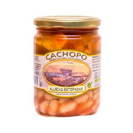 CACHOPO Haricots Blancs Mijotés Bio 400g - Sans Viande, Prêts à Réchauffer