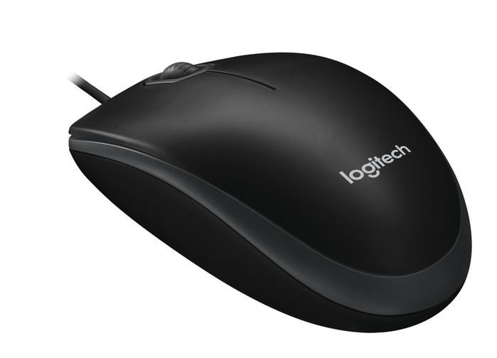 Logitech B100 - Souris filaire optique USB ambidextre pour bureau et portable, 800 DPI, noir, compatible PC/Mac/ChromeOS