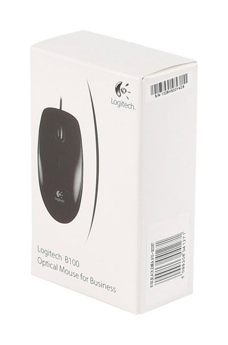 Logitech B100 - Souris filaire optique USB ambidextre pour bureau et portable, 800 DPI, noir, compatible PC/Mac/ChromeOS