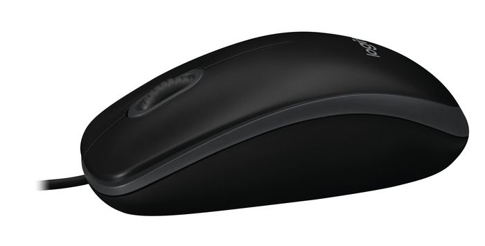 Logitech B100 - Souris filaire optique USB ambidextre pour bureau et portable, 800 DPI, noir, compatible PC/Mac/ChromeOS