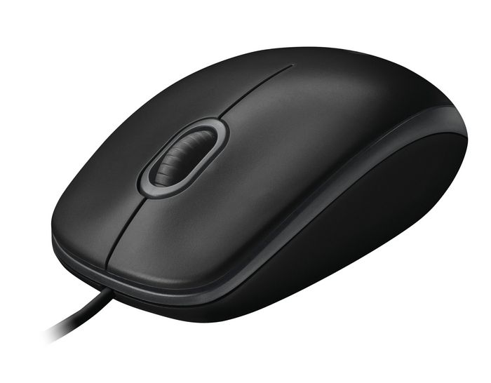 Logitech B100 - Souris filaire optique USB ambidextre pour bureau et portable, 800 DPI, noir, compatible PC/Mac/ChromeOS