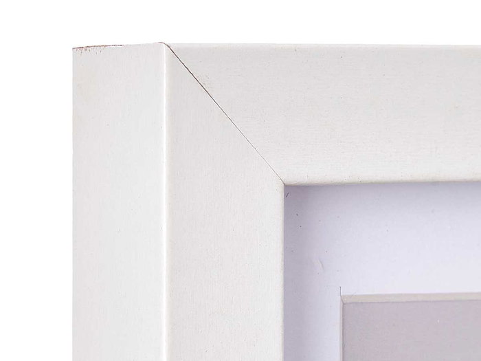 GIFTDECOR Cadre photo mural en bois blanc avec passe-partout 10x15cm GIFTDECOR Cadre photo mural en bois blanc avec passe-partout 10x15cm
