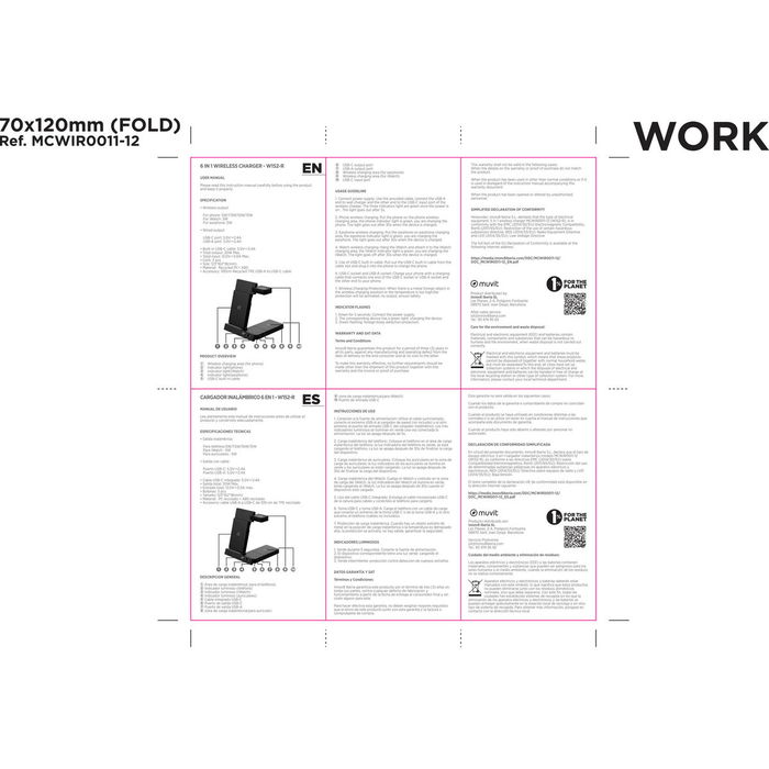 Chargeur sans fil Muvit MCWIR0012 Blanc Chargeur sans fil Muvit MCWIR0012 Blanc