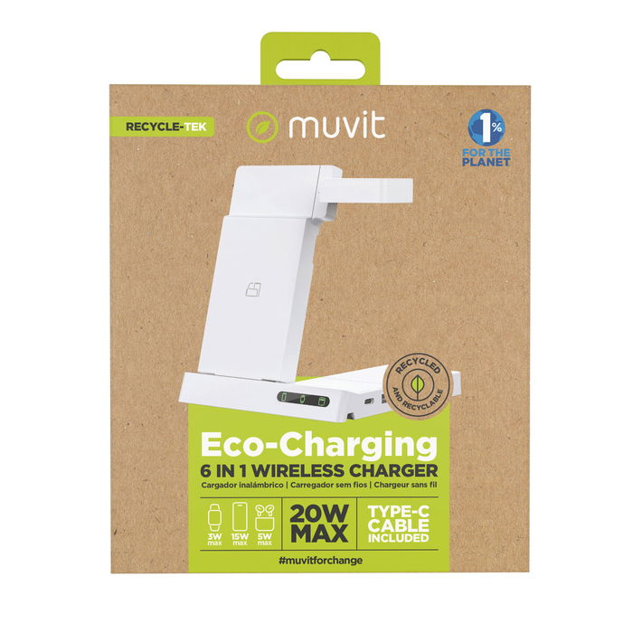 Chargeur sans fil Muvit MCWIR0012 Blanc Chargeur sans fil Muvit MCWIR0012 Blanc