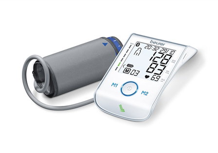 Beurer BM-85 Tensiomètre bras Bluetooth avec mesure de pression ajustée et connectivité app santé - Cliniquement testé ESH - Écran XL rétroéclairé