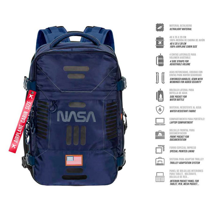 Karactermania Mochila Mercury Cabin NASA Spaceship Bleu marine