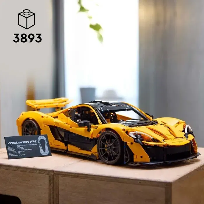 LEGO Technic 42172 McLaren P1 - Kit de Construction Maquette Hypercar à l'Échelle 1:8 pour Adultes Passionnés de Voitures