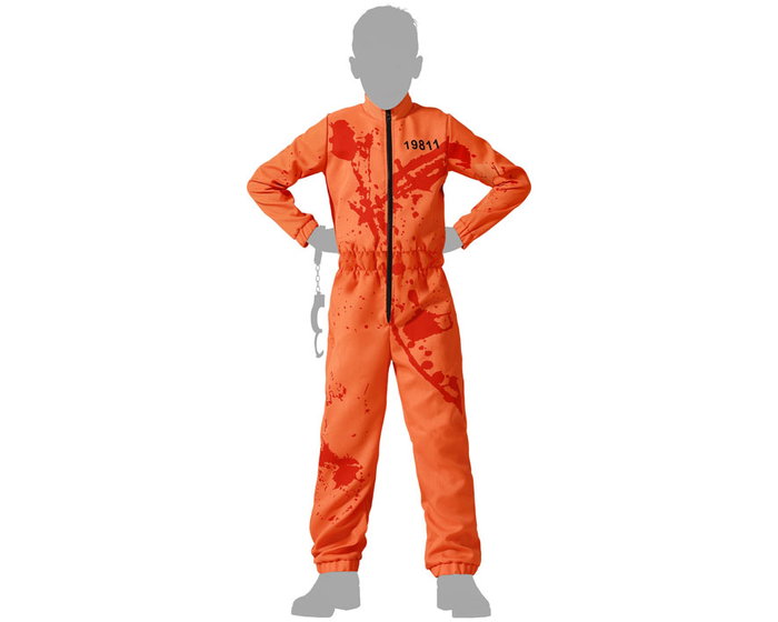 Atosa Déguisement de Prisonnier Orange avec Éclaboussures de Sang pour Enfant Atosa Déguisement de Prisonnier Orange avec Éclaboussures de Sang pour Enfant