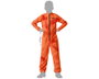 Atosa Déguisement de Prisonnier Orange avec Éclaboussures de Sang pour Enfant