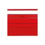 KS Tools 999.0125 - Caisse à outils métallique avec 5 compartiments cadenassable - Rouge - 530 x 210 x 200 mm