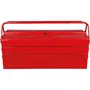 KS Tools 999.0125 - Caisse à outils métallique avec 5 compartiments cadenassable - Rouge - 530 x 210 x 200 mm