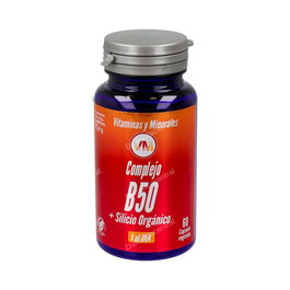 YNSADIET Complejo B50 + Silicio 60 Gélules Complément Alimentaire Vitamines B et Silicium