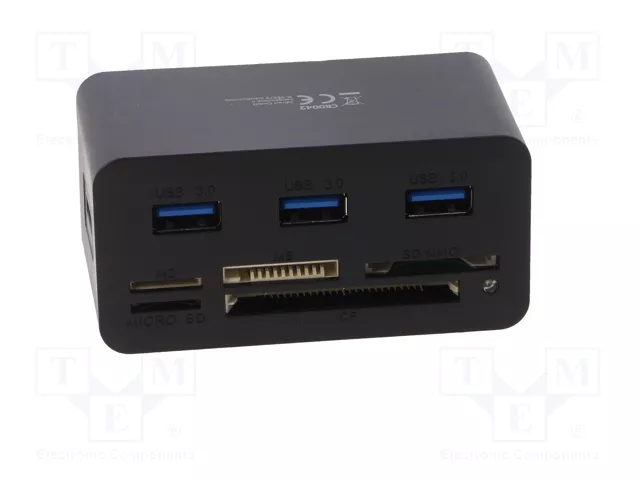 LOGILINK Hub USB noir avec 3 ports USB A et micro USB B