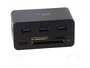 LOGILINK Hub USB noir avec 3 ports USB A et micro USB B