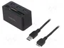LOGILINK Hub USB noir avec 3 ports USB A et micro USB B