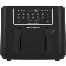 Continental Edison CERFRSH24002CB Airfryer Friteuse à air sans huile, Double bacs 9L, 2400W, Noir