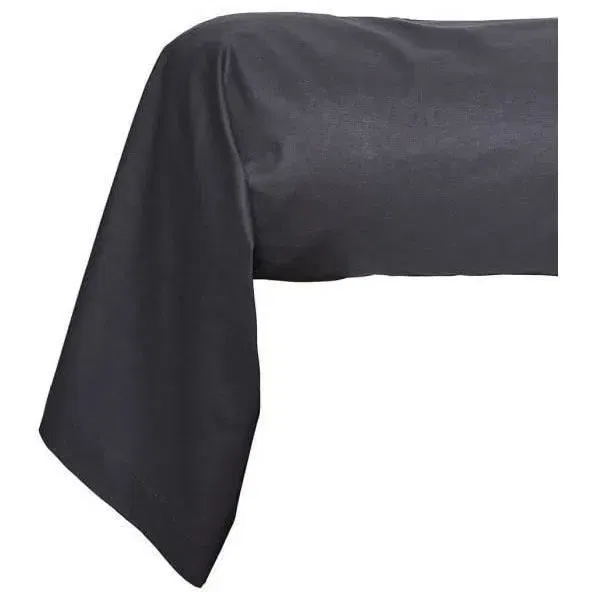 Today - Taie de traversin Essential - 100% Coton - 45 x 185 cm - Fusain - Uni