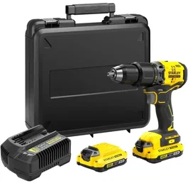 STANLEY FATMAX Perceuse-visseuse à percussion sans fil 18V Brushless 60Nm SFMCD715D2K-QW avec 2 batteries 2 Ah et chargeur - Gamme V20