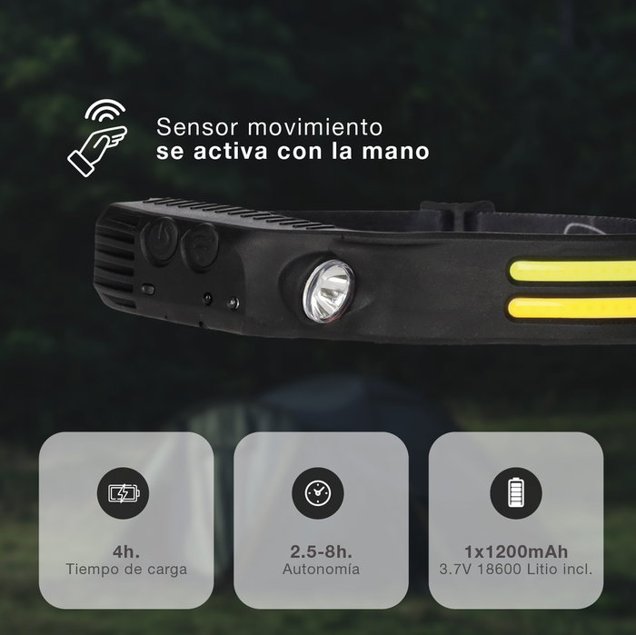 GSC Evolution Lampe frontale LED COB 6W avec capteur de mouvement GSC Evolution Lampe frontale LED COB 6W avec capteur de mouvement
