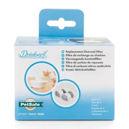 PetSafe - Filtre de rechange au charbon Drinkwell pour fontaines à eau Avalon et Pagoda - Élimine les odeurs et mauvais goûts - Pack de 4
