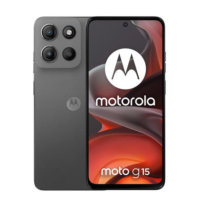 Motorola Moto G15 Smartphone 8 Go RAM 256 Go, écran Full HD+ 6.72", 50 MP, batterie 5200 mAh, Android 15, Gris Motorola Moto G15 Smartphone 8 Go RAM 256 Go, écran Full HD+ 6.72", 50 MP, batterie 5200 mAh, Android 15, Gris