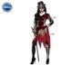 Halloween Costumes - Déguisement Voodoo Femme Adulte Halloween Effrayant, Ensemble 2 Pièces (Veste à Simili Fourrure et Jupe Multilayer) - Taille M-L