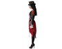 Halloween Costumes - Déguisement Voodoo Femme Adulte Halloween Effrayant, Ensemble 2 Pièces (Veste à Simili Fourrure et Jupe Multilayer) - Taille M-L