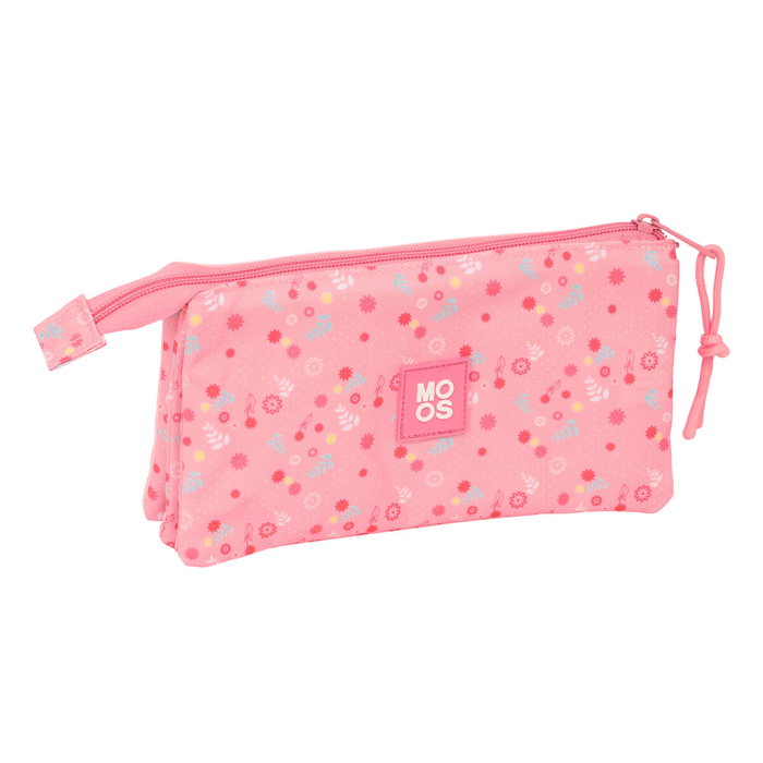 Trousse Fourre-Tout Triple Moos Passion Multicouleur 22 x 12 x 3 cm