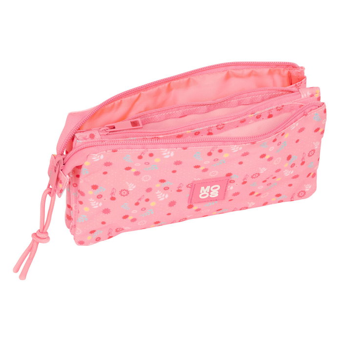 Trousse Fourre-Tout Triple Moos Passion Multicouleur 22 x 12 x 3 cm