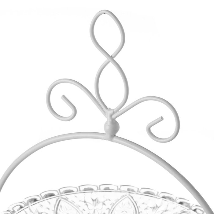 BigBuy Home Coupe à fruits Blanc Transparent Verre 25 x 25 x 29 cm