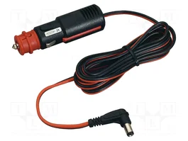 PRO CAR Alimentation automobile pour prise de briquet, DC 5,5/2,5, 2A, noir