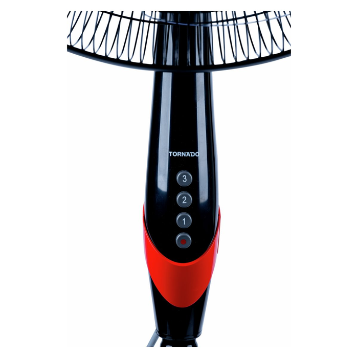 Tornado Ventilateur sur Pied TSF-18XW, Noir - Ventilation Puissante, Réglable, Silencieux