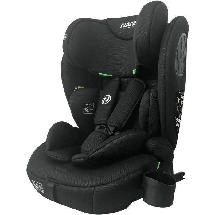Nania Milano Siège auto Isofix i-Size Noir, Groupe 1/2/3, 76-150 cm