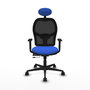Piqueras Y Crespo Chaise de bureau Jorquera, Bleu/Noir, Mécanisme Sincro/Traslack
